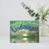 Bonne carte postale Lindsey Lioness Anniversaire (Debout devant)