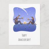 Bonne carte postale Mariage Anniversaire Campfire (Devant)