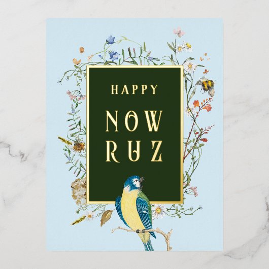 Bonne carte postale Nowruz Songbird BLANK (Recto)