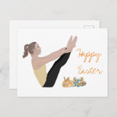 Bonne carte postale Pilates de Pâques (Devant / Derrière)