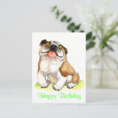 Bonne carte postale pour l'anniversaire Bulldog Pu (Debout devant)