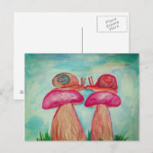 Bonne Carte postale Printemps d'escargot (Devant / Derrière)