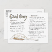 Bonne carte postale Recette Gravy (Devant / Derrière)