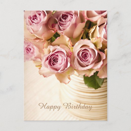 Bonne carte postale Rose d'anniversaire (Devant)