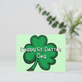 Bonne carte postale shamrock simple St. Patty's Da (Debout devant)