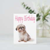 Bonne carte postale Shih Tzu Puppy pour anniversai (Debout devant)