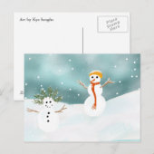 Bonne carte postale Snowmen (Devant / Derrière)