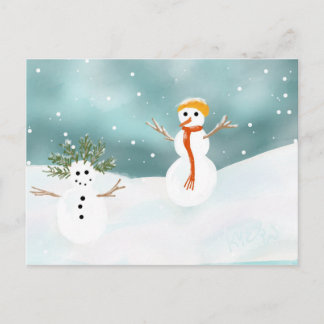 Bonne carte postale Snowmen