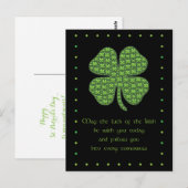 Bonne carte postale St. Patrick's Day (Devant / Derrière)