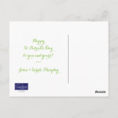 Bonne carte postale St. Patrick's Day (Dos)
