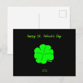 Bonne carte postale St. Patrick's Day (Devant / Derrière)
