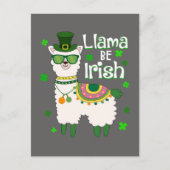 Bonne carte postale St. Patrick's Day Llama (Devant)