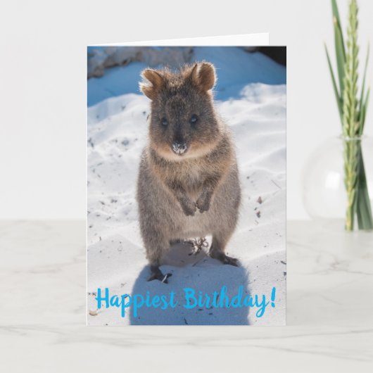 Bonne carte Quokka anniversaire le plus heureux (Devant)