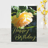 Bonne carte rose jaune d'anniversaire (Fleur jaune)