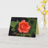 Bonne carte Rose Orange Grandiflora (Fleur jaune)