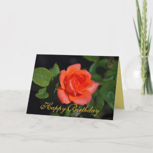 Bonne carte Rose Orange Grandiflora