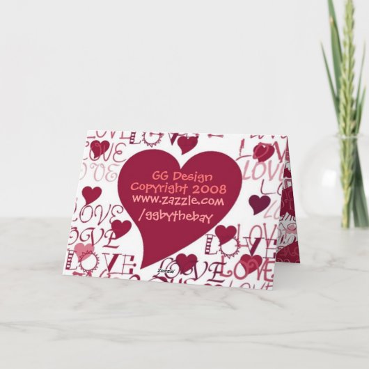 Bonne carte Saint-Valentin (Dos)