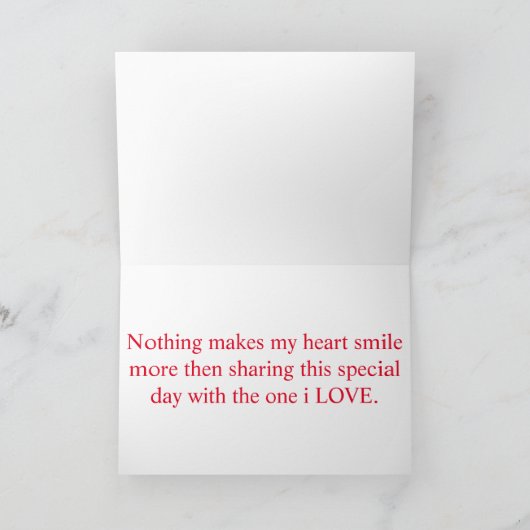 Bonne carte Saint Valentin (Intérieur)