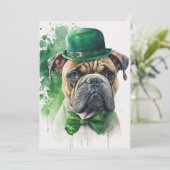 Bonne carte St. Patrick's Day avec chien (Debout devant)
