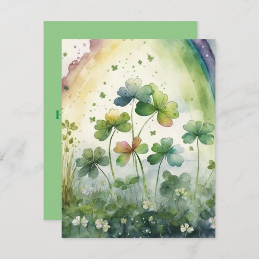 Bonne carte St. Patrick's Day Card (Devant / Derrière)