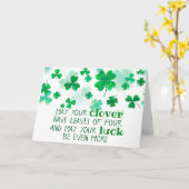 Bonne carte St. Patrick's Day Card (Fleur jaune)