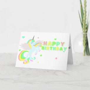 Bonne carte Unicorn Anniversaire