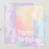 Bonne carte Vintage d'anniversaire Sky esthétique  (Devant / Derrière)