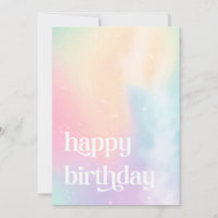 Bonne carte Vintage d'anniversaire Sky esthétique 