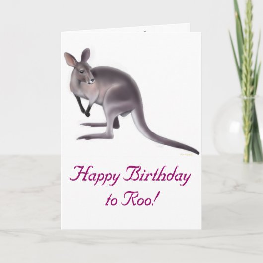 Bonne carte Wallaby anniversaire (Devant)
