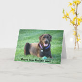 Bonne chance bientôt Labrador Retriever Carte de v (Fleur jaune)