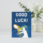 Bonne Chance carte postale de tennis (Debout devant)