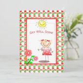 Bonne Chance Fille Mignonne Et Carte Sunshine Bien (Debout devant)