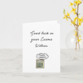 Bonne chance pour vos examens Carte. Carte de nom (Fleur jaune)