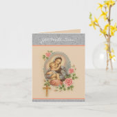 Bonne Chance Prière Religieuse Carte Vierge Marie (Fleur jaune)