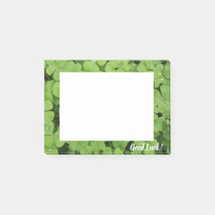 Bonne chance trèfle shamrock nature post-it notes