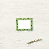 Bonne chance trèfle shamrock nature post-it notes (Sur un bureau)
