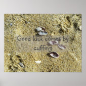 Bonne chance vient en menottant une affiche de dev (Devant)
