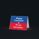 Bonne Chanukah & Joyeuse Carte de Noël<br><div class="desc">Devant: Joyeux Chanoukah ! & Joyeux Noël ! 
Intérieur: Fêtons !</div>