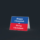 Bonne Chanukah & Joyeuse Carte de Noël<br><div class="desc">Devant: Joyeux Chanoukah ! & Joyeux Noël ! 
Intérieur: Fêtons !</div>