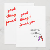 bonne chose que je t'ai trouvé Carte de la Saint-V (Devant / Derrière)