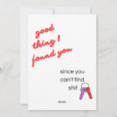 bonne chose que je t'ai trouvé Carte de la Saint-V (Dos)