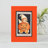 Bonne Citrouille Halloween Invitation (Debout devant)