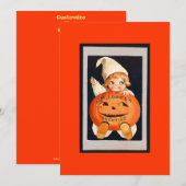 Bonne Citrouille Halloween Invitation (Devant / Derrière)