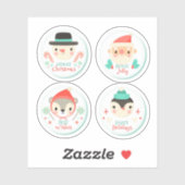 Bonne collection de stickers de Noël (Feuille)