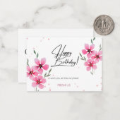 Bonne conception de carte à billet plat de voeux d (Devant/Arrière en situation)