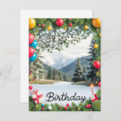 Bonne conception de carte cadre d'image d'annivers (Devant / Derrière)