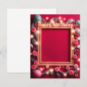 Bonne conception de carte cadre d'image d'annivers (Devant / Derrière)
