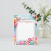 Bonne conception de carte cadre d'image d'annivers (Debout devant)