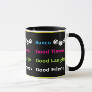 bonne conception de tasse d'amis de bunco