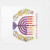 Bonne couverture en polaire Hanoukka (Devant (Horizontal))